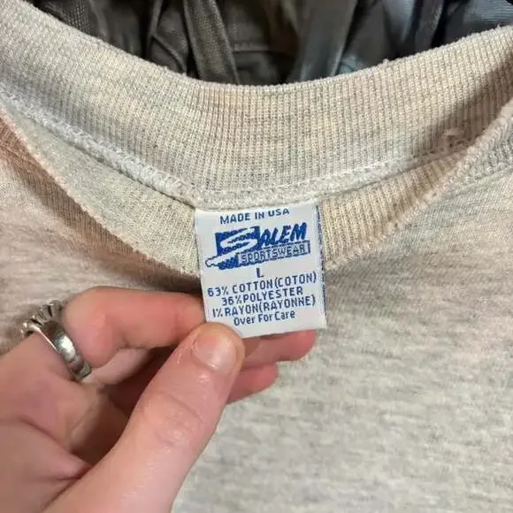 Vintage 90s Portland Trailblazers Salem Sportswear Crewneck Sweatshirt, Made in - Picture 3 of 7